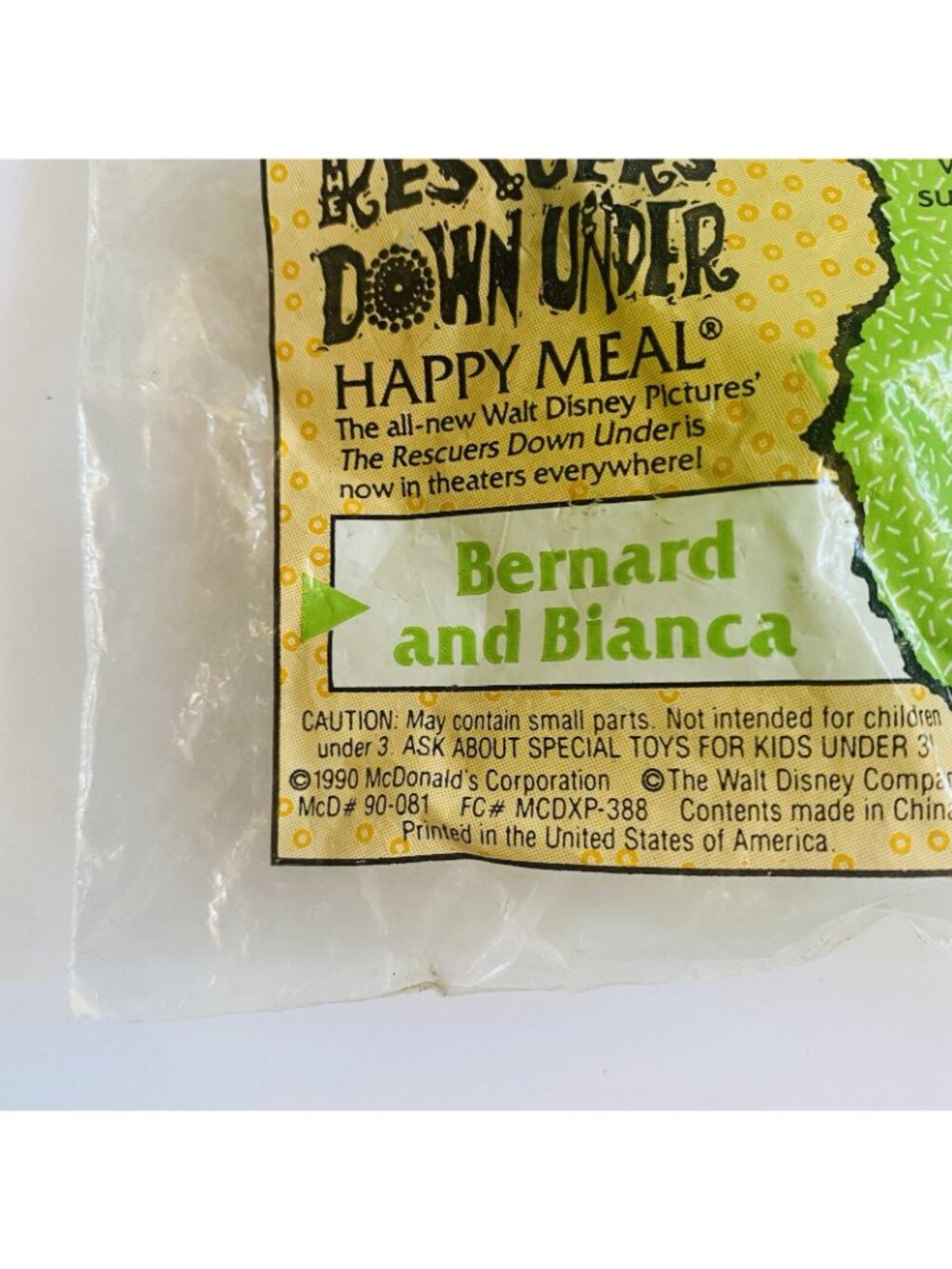 The Rescuers Down Under Happy Meal Toy Bernard & Bianca McDonalds 1990 - Picture 3 of 7